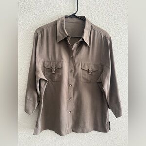 Suede Button-Up Shirt